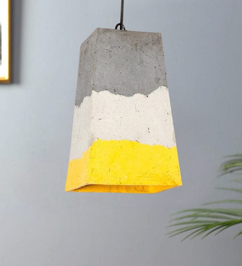 Multicolour Mustard Trapeze Single Hanging Light