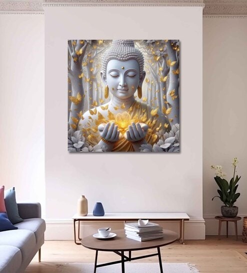 Buddha Canvas Pine Wood 24x24 Art Print