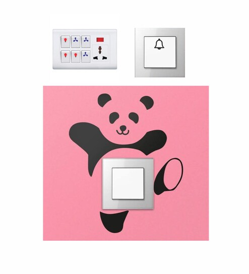 Buy Multicolour Pvc Vinyl Cute Panda Wall Stickers For Light