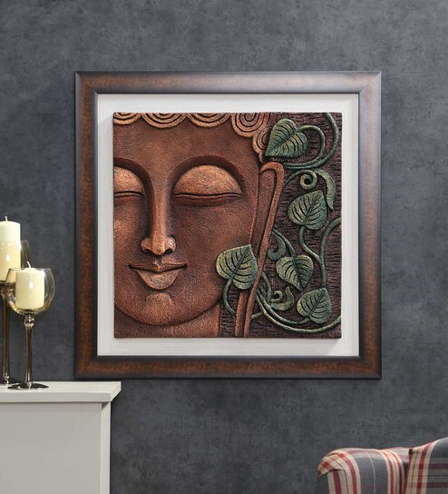 Buy Multicolour Wood Handmade Decorative Wall Mural By Madg Online