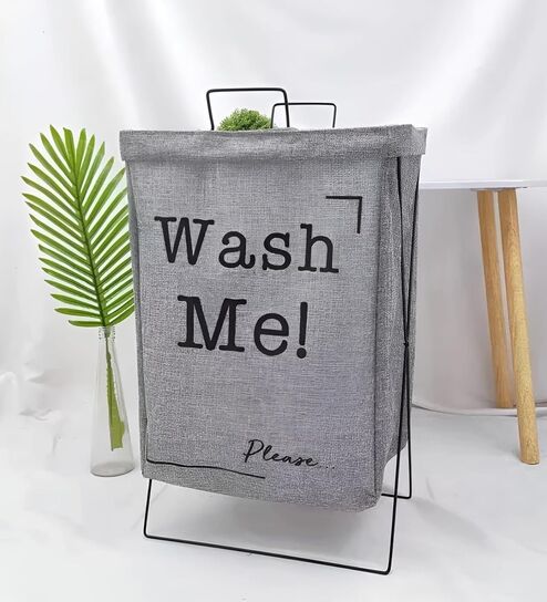 Grey Multifunctional Waterproof Foldable Laundry Basket