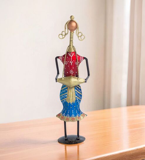 Musician Lday Multicolour Metal Figurine
