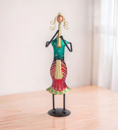 Musician Lday Multicolour Metal Figurine