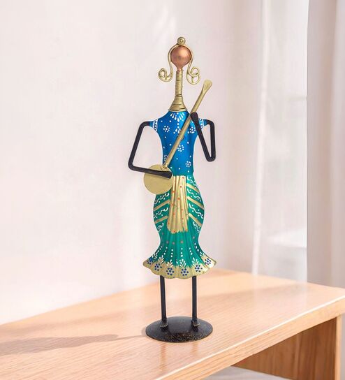 Musician Lday Multicolour Metal Figurine