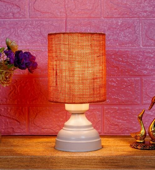 Mustard Shade Table Lamp With Metal Base By Foziq
