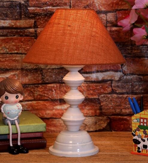 Mustard Shade Table Lamp With Metal Base By Foziq