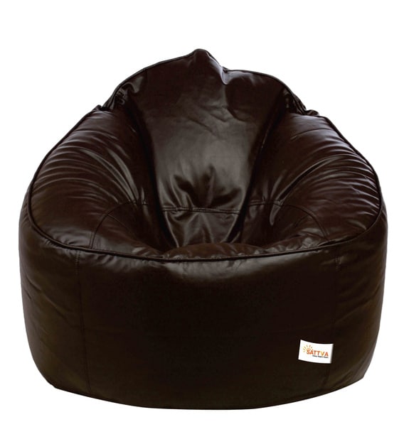 Buy Muddha XXXL Bean Bag Cover in Brown Colour by Sattva Online Round Bean Bag Covers Bean
