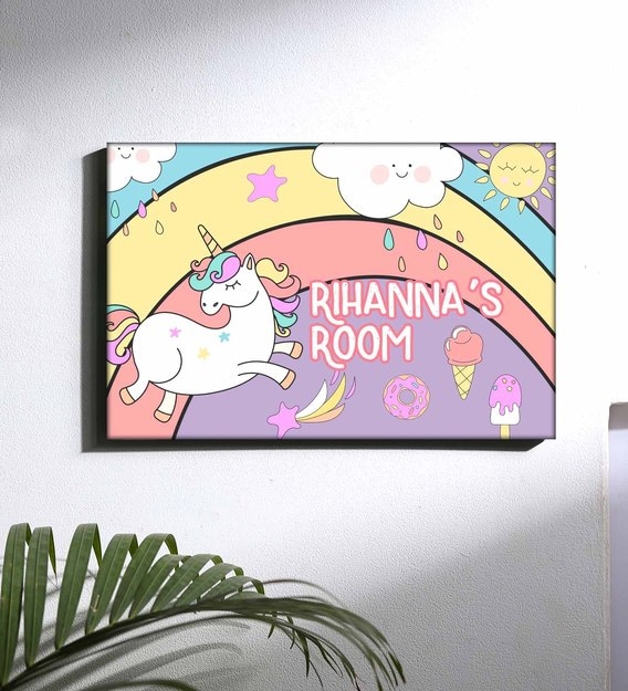 Buy Multicolour Pvc Personalized Kids Baby Room Name Plate By Nutcase Online Name Plates Name Plates Home Decor Pepperfry Product