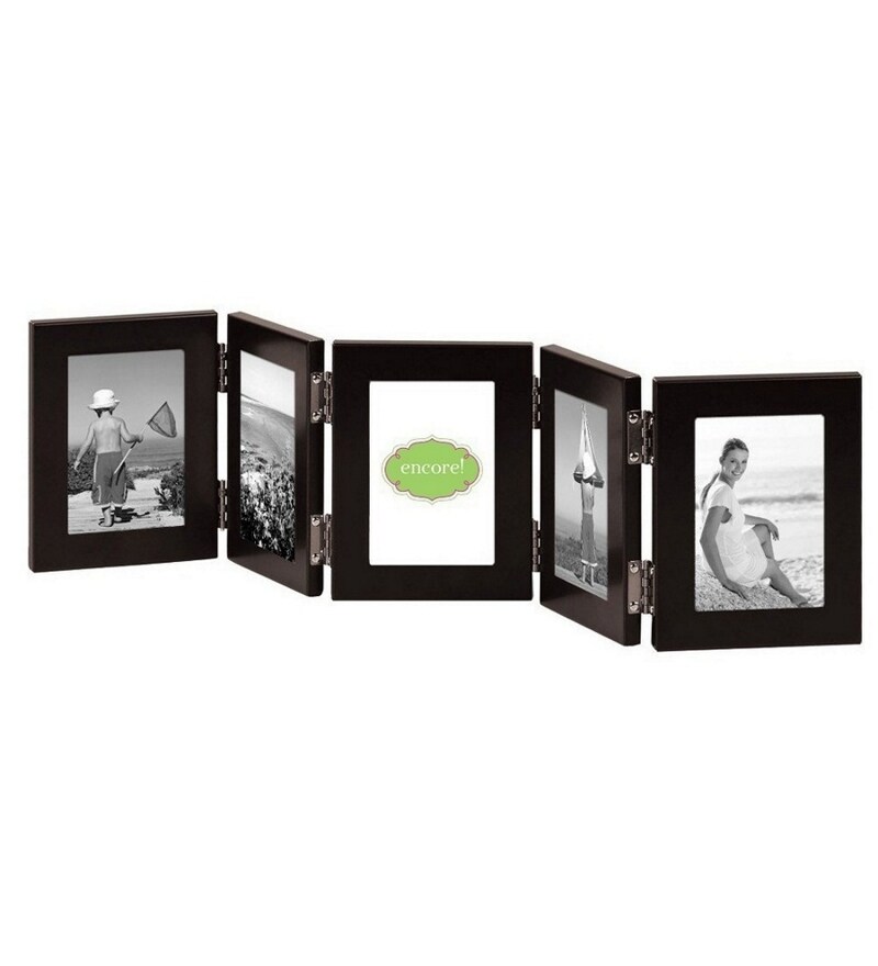 Buy Brown Synthetic Wood 5 x 7 Inch Folding Photo Frame by Snap Galaxy