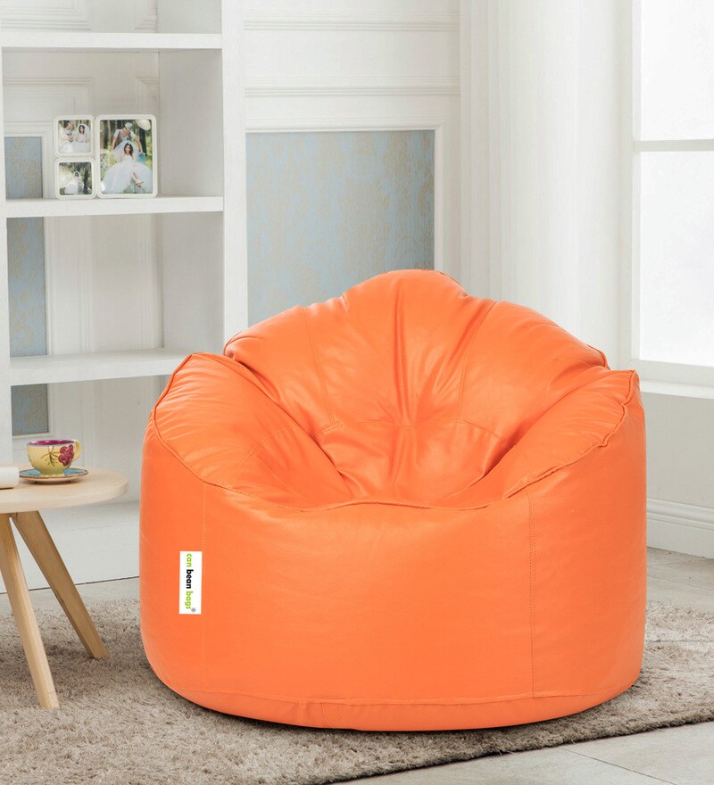 Buy Mudda XXXL Bean Bag with Beans in Orange Colour by Can Online ...