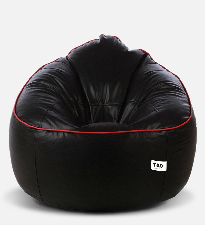 Buy Muddha XXXL Leatherette Bean Bag Cover in Grey Colour Online Bean
