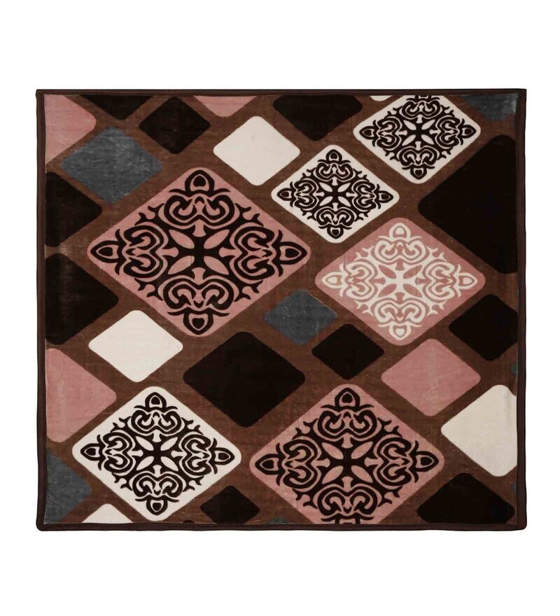 Buy Multicolor Wool Traditional 800 GSM Double Bed Blanket by Klotthe