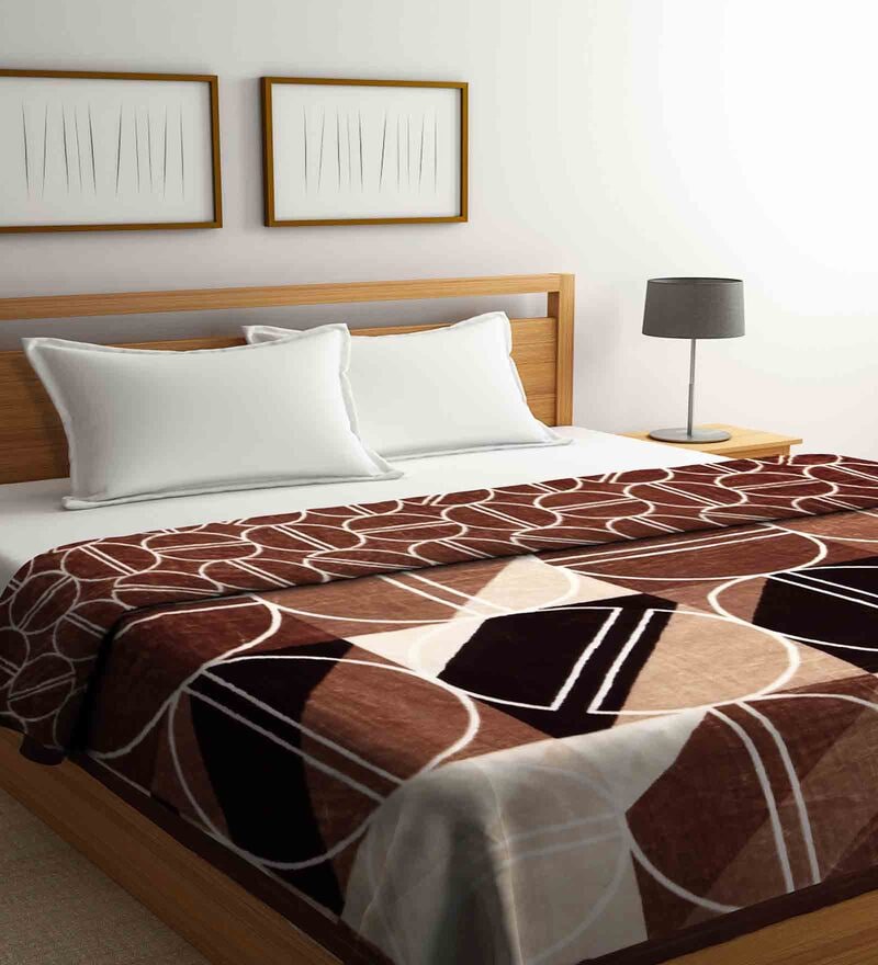 Buy Multicolor Wool Geometric 850 GSM Double Bed Blanket by Klotthe Online Double Bed Blankets