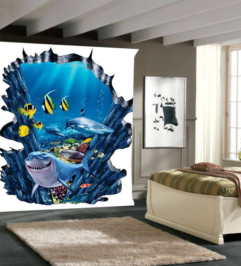 Buy Multicolour 108 X 72 Inches Vinyl Wallpaper By Bliss Decor