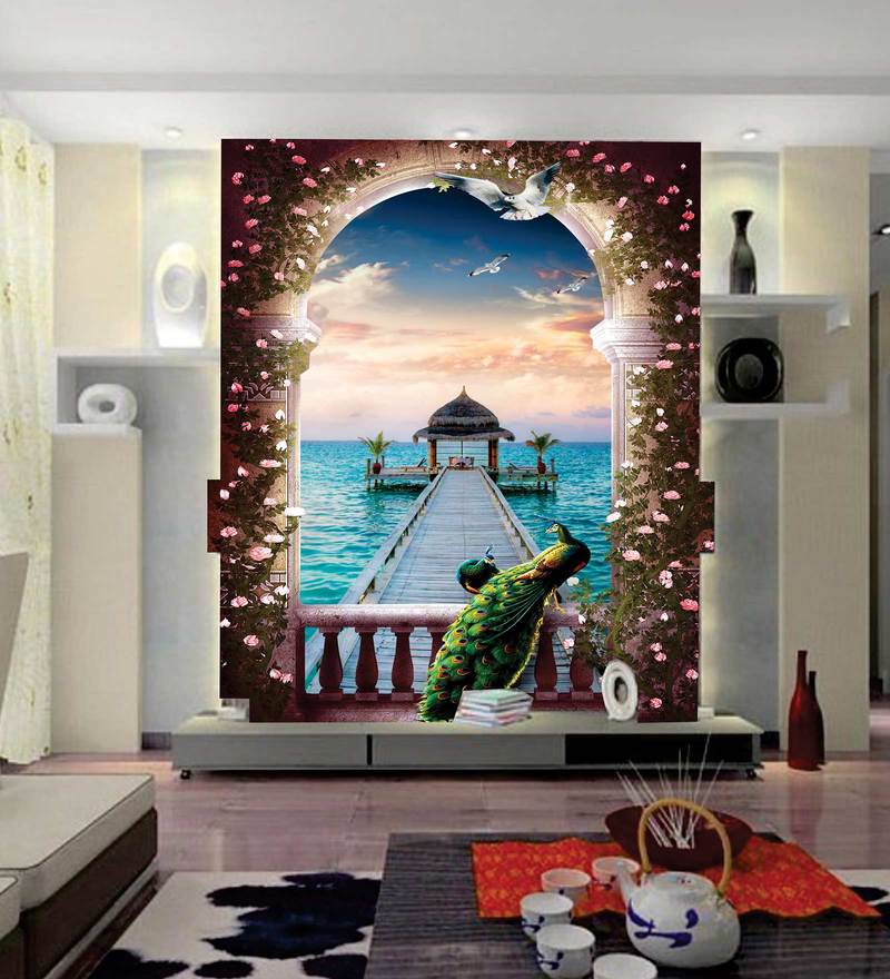 Buy Multicolour 108 X 72 Inches Vinyl Wallpaper By Bliss Decor