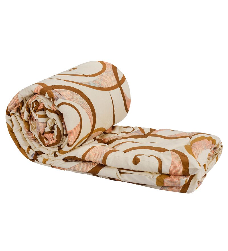 Buy Multicolour Cotton 200 GSM AC Room Quilted Bedding Set By Tokyo Comforter Set of 4 Online