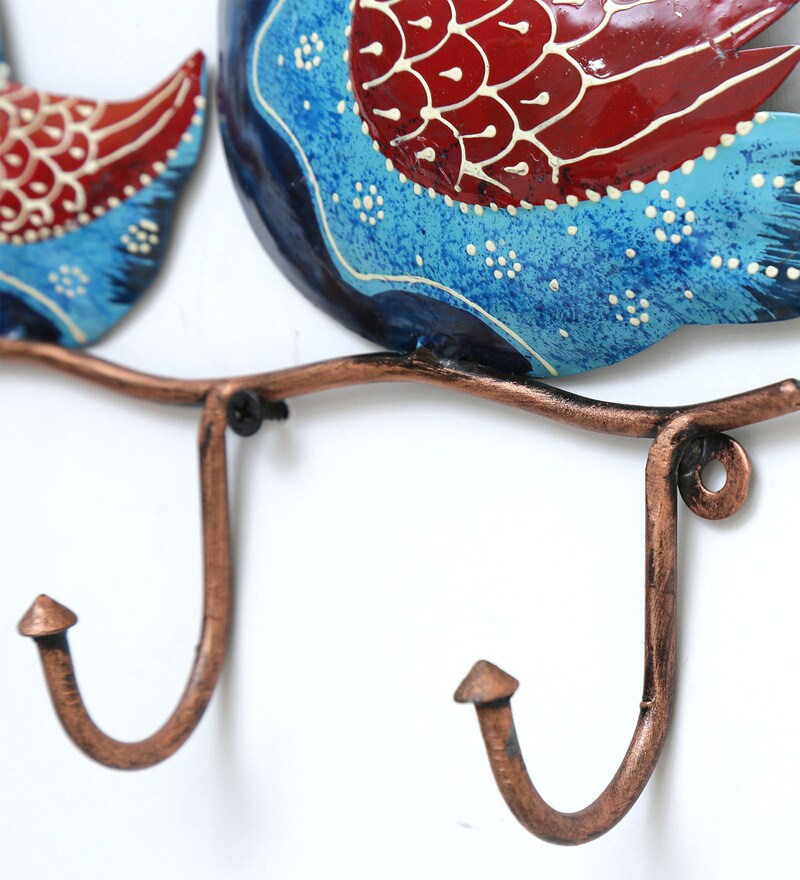 Buy Multicolour Iron Duck Key Holder by Padmavati Art Creations Online