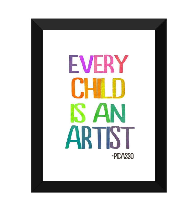 Buy Multicolour Paper Every Child is An Artist Positive Quote Poster by Tallenge Online Kids