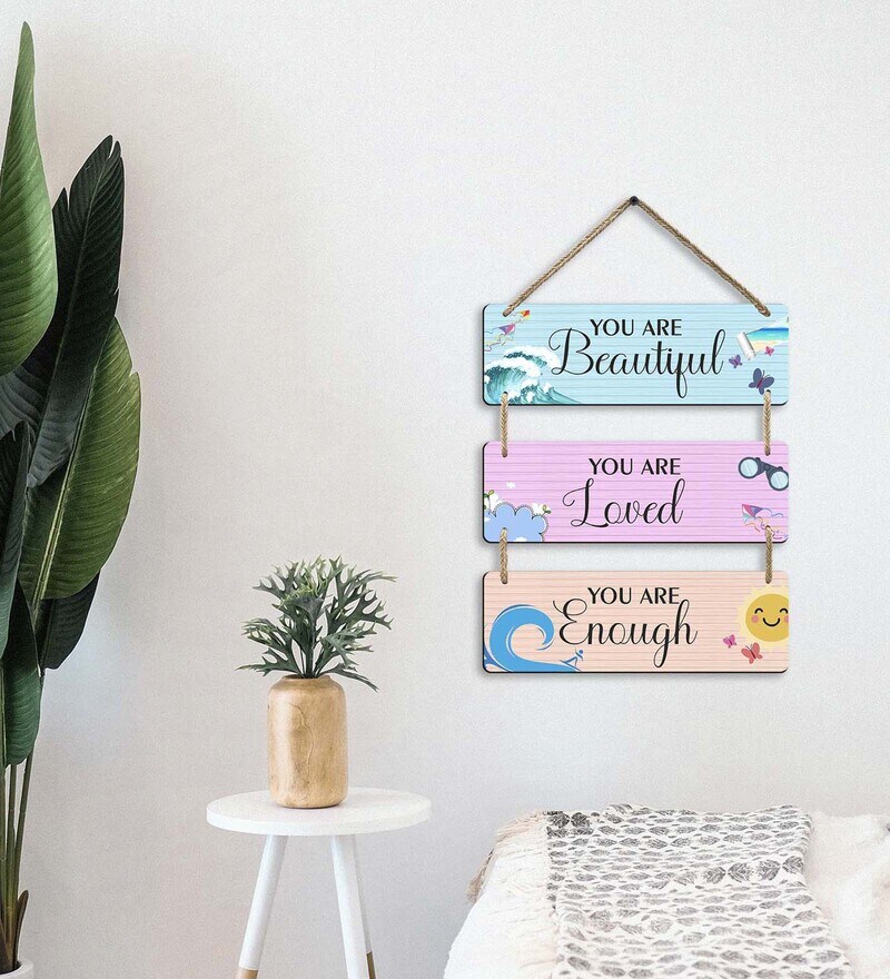 Buy Multicolour Wooden Wall Hanging By Sehaz Artworks Online - Wooden ...