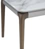Muar Italian Natural Stone 4 Seater Dining Table In White Finish