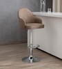 Muar Leatherette Bar Stool in Brown Colour