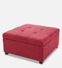Mubila Fabric Ottoman in Blood Maroon Colour