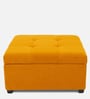 Mubila Fabric Ottoman in Bold Yellow Colour