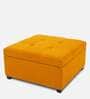 Mubila Fabric Ottoman in Bold Yellow Colour