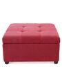 Mubila Fabric Ottoman in Blood Maroon Colour