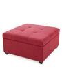 Mubila Fabric Ottoman in Blood Maroon Colour