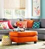 Mubila Ottoman With Storage In Vivid Orange Colour