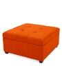 Mubila Ottoman With Storage In Vivid Orange Colour