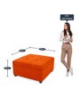 Mubila Ottoman With Storage In Vivid Orange Colour