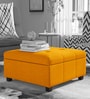 Mubila Fabric Ottoman in Bold Yellow Colour