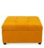Mubila Fabric Ottoman in Bold Yellow Colour