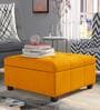 Mubila Fabric Ottoman in Bold Yellow Colour