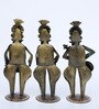 Much Doll Set Of 3 Multicolour Iron Figurines