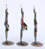 Much Doll Set Of 3 Multicolour Iron Figurines