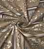Mud Brown Floral 400 TC Cotton Queen Size Bedsheet with 2 Pillow covers Essential Series Collection