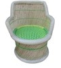 Classic Wicker Patio Chair in Green & Multi Colour
