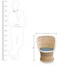 Ethnic Wicker Patio Chair in Beige & Multi Colour