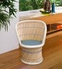 Ethnic Wicker Patio Chair in Beige & Multi Colour