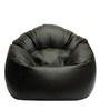 Mudda XXXL Leatherette Bean Bag Cover in Black Colour
