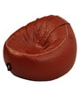 Mudda XXXL Leatherette Bean Bag Cover in Tan Colour