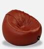 Mudda XXXL Leatherette Bean Bag Cover in Tan Colour