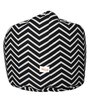 Zig Zag Print Muddha XXXL Bean Bag with Beans in Black & White Colour