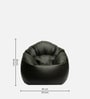 Muddha XXXL Leatherette Bean Bag Cover in Black Colour