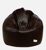 Muddha XXXL Leatherette Bean Bag Cover in Chocolate Brown Colour