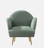 Muffle Fabric Lounge Chairs In Sage Colour