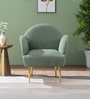 Muffle Fabric Lounge Chairs In Sage Colour